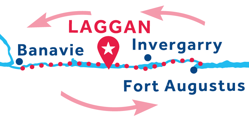 Laggan RETURN via Banavie & Fort Augustus