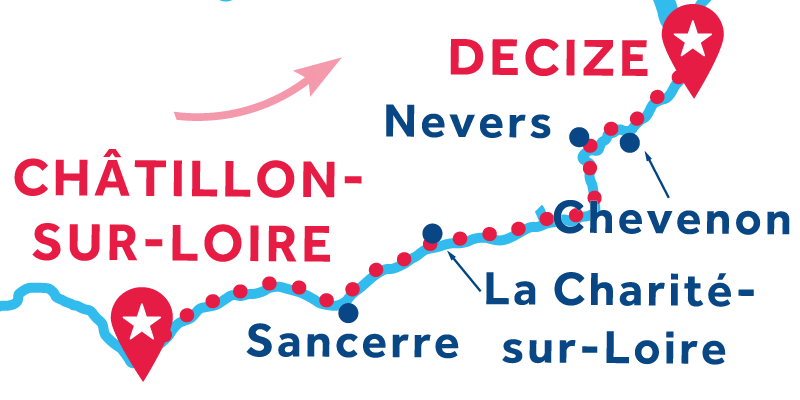 Châtillon-sur-Loire to Decize via Nevers ONEWAY