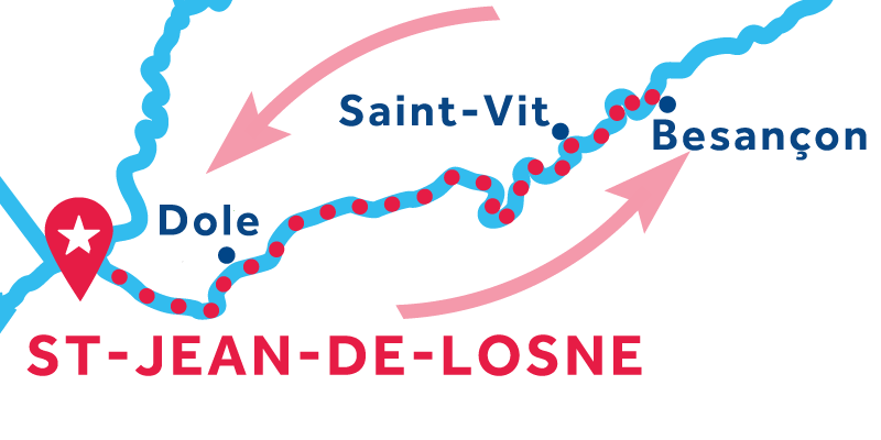 Saint-Jean-de-Losne RETURN via Besançon