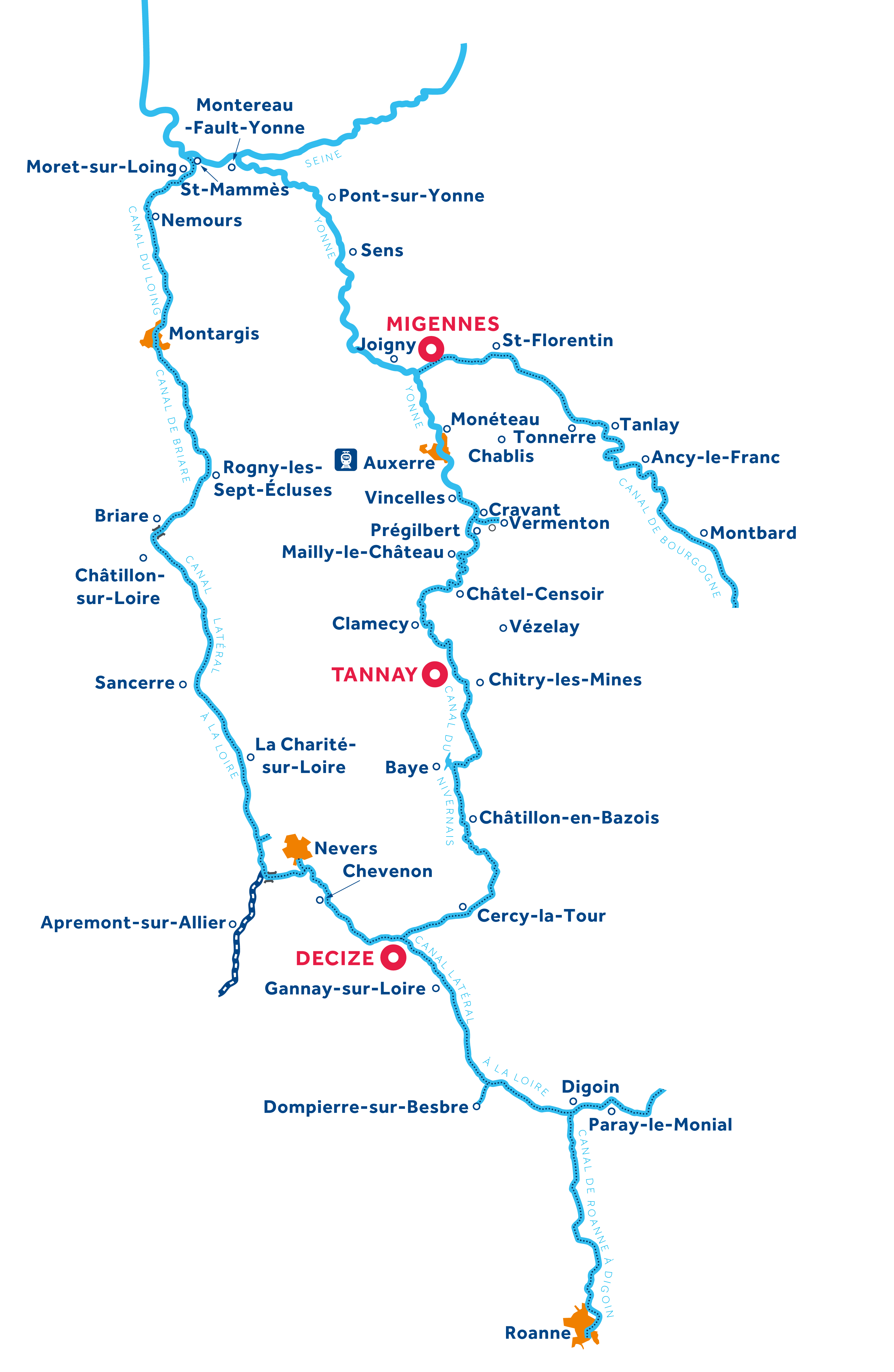 Carte: Bourgogne Vallée de la Loire & Nivernais