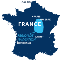 Carte de la Vallée de la Loire & Nivernais en France