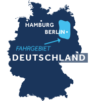 Die Karte zeigt, wo sich die Hausbootregion Mecklenburg & Brandenburg in Deutschland befindet. 
